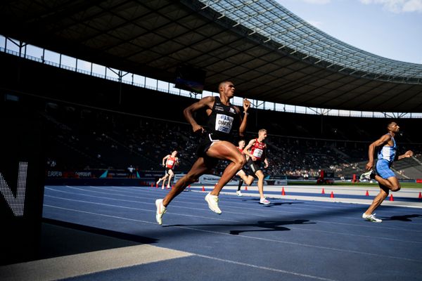 Malik Diakite (Hannover 96) im 400m Finale waehrend der deutschen Leichtathletik-Meisterschaften im Olympiastadion am 26.06.2022 in Berlin